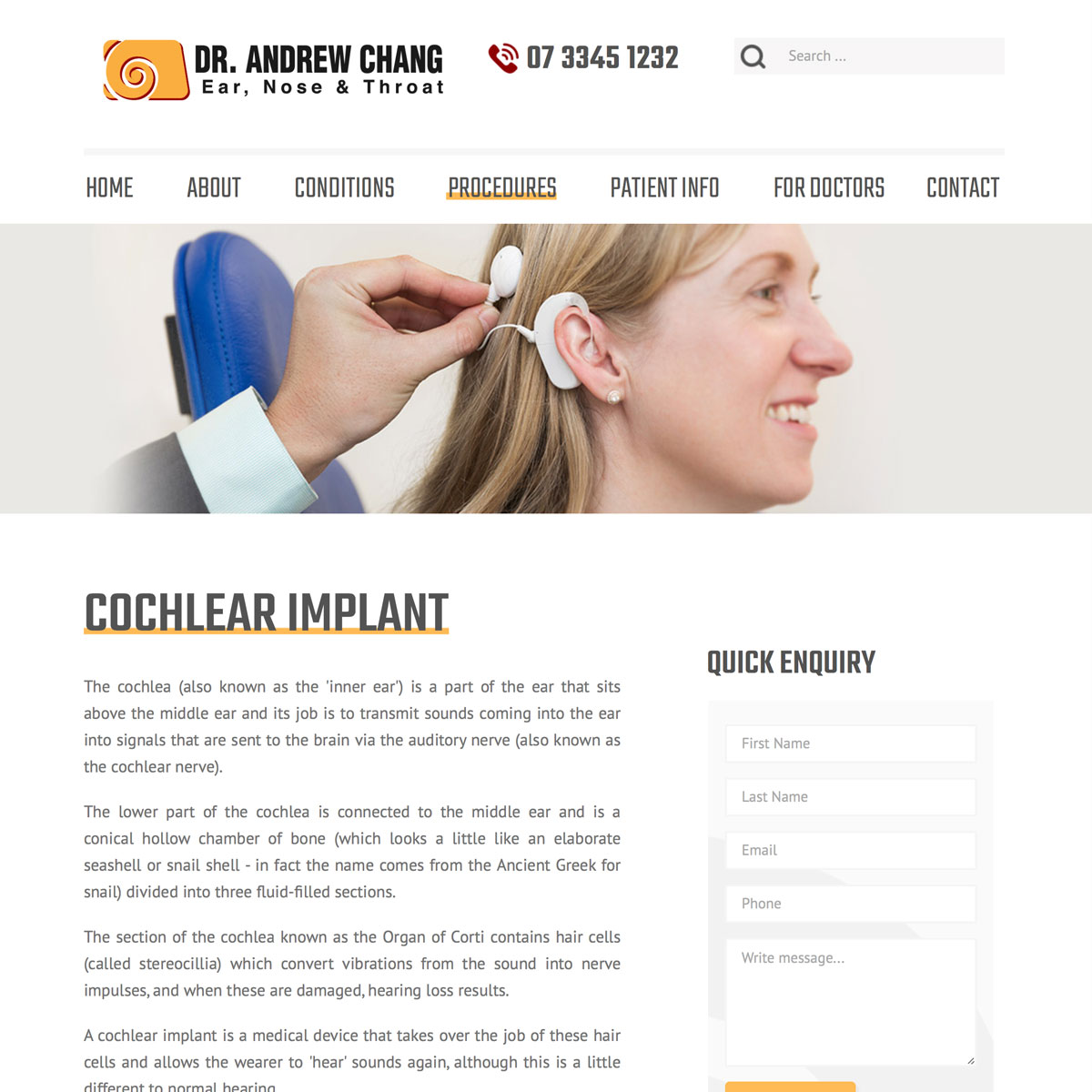 Dr Andrew Chang - Cochlear Implant