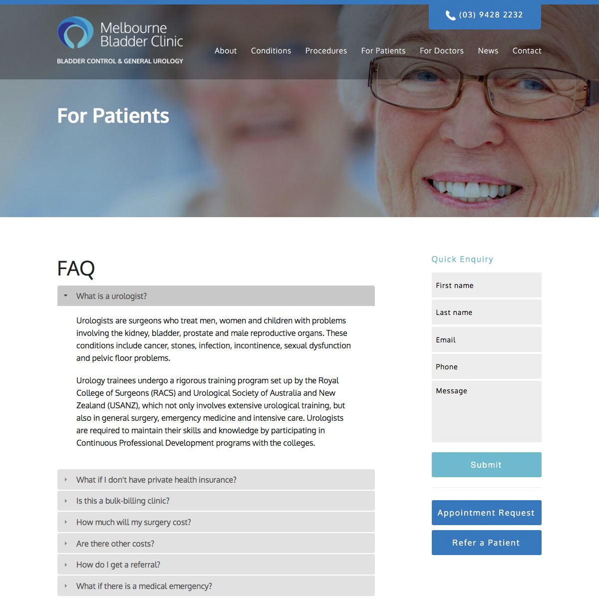 Melbourne Bladder Clinic Frequently Asked Questions