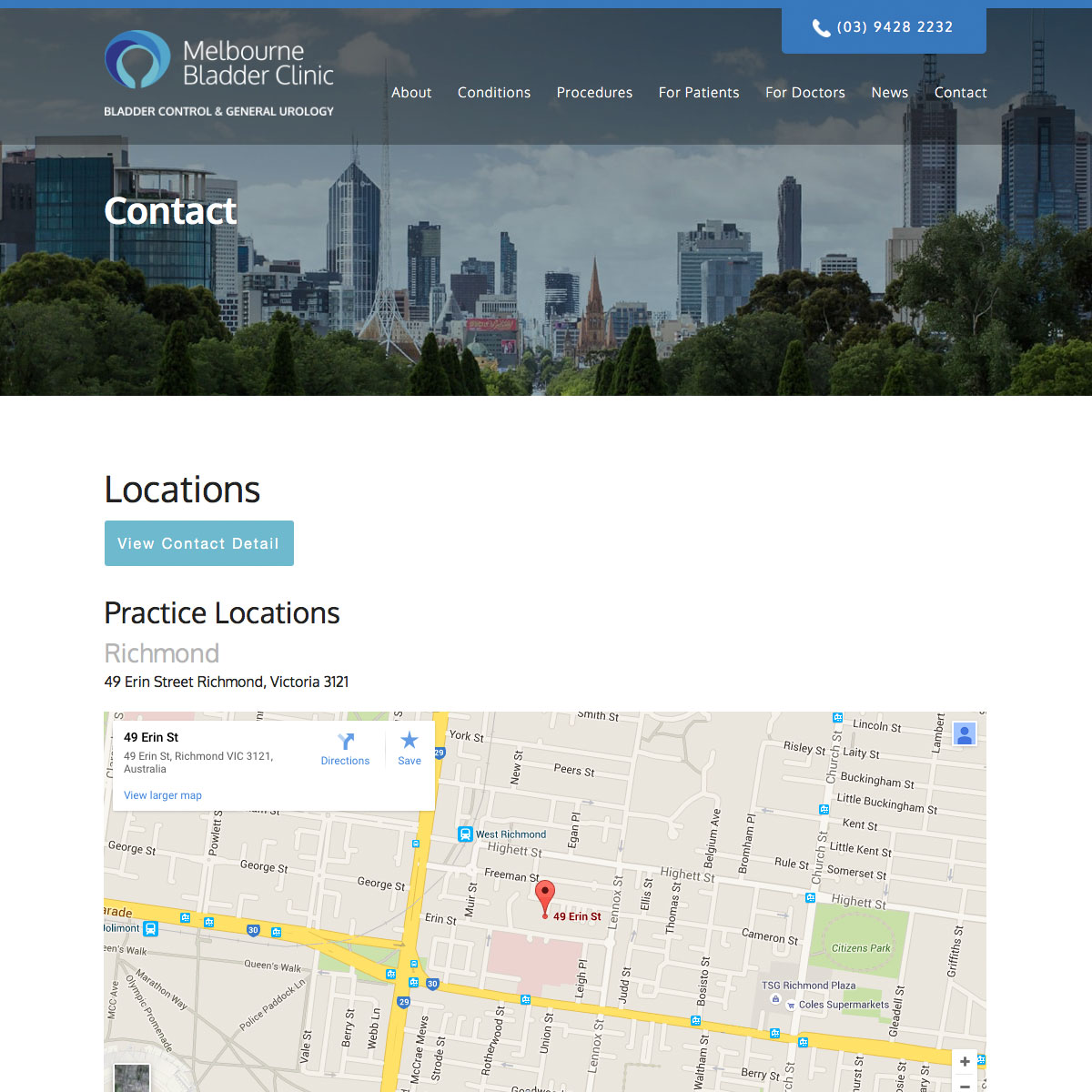 Melbourne Bladder Clinic Locations
