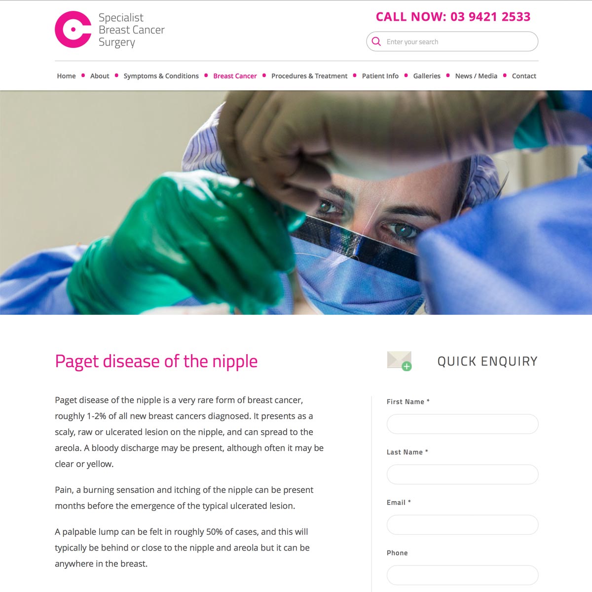Breast Cancer Specialist - Pagets Disease