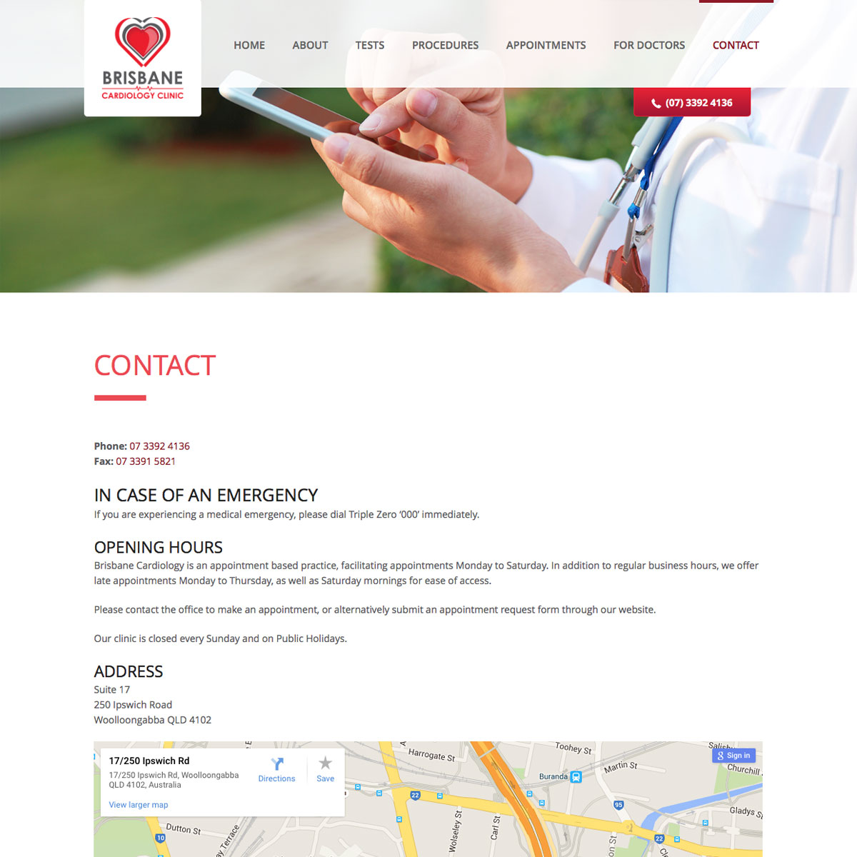 Brisbane Cardiology Clinic Contact