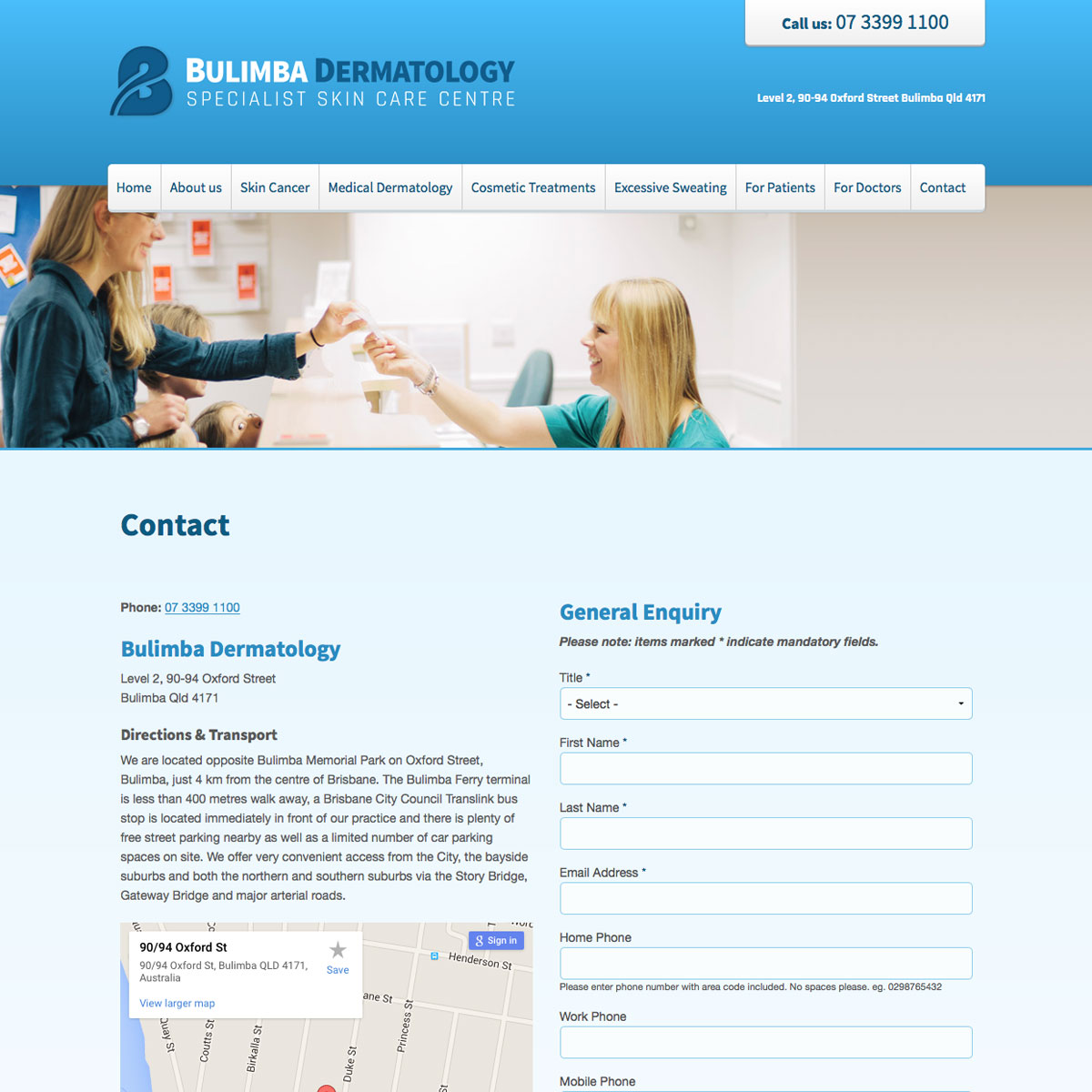 Bulimba Dermatology Contact