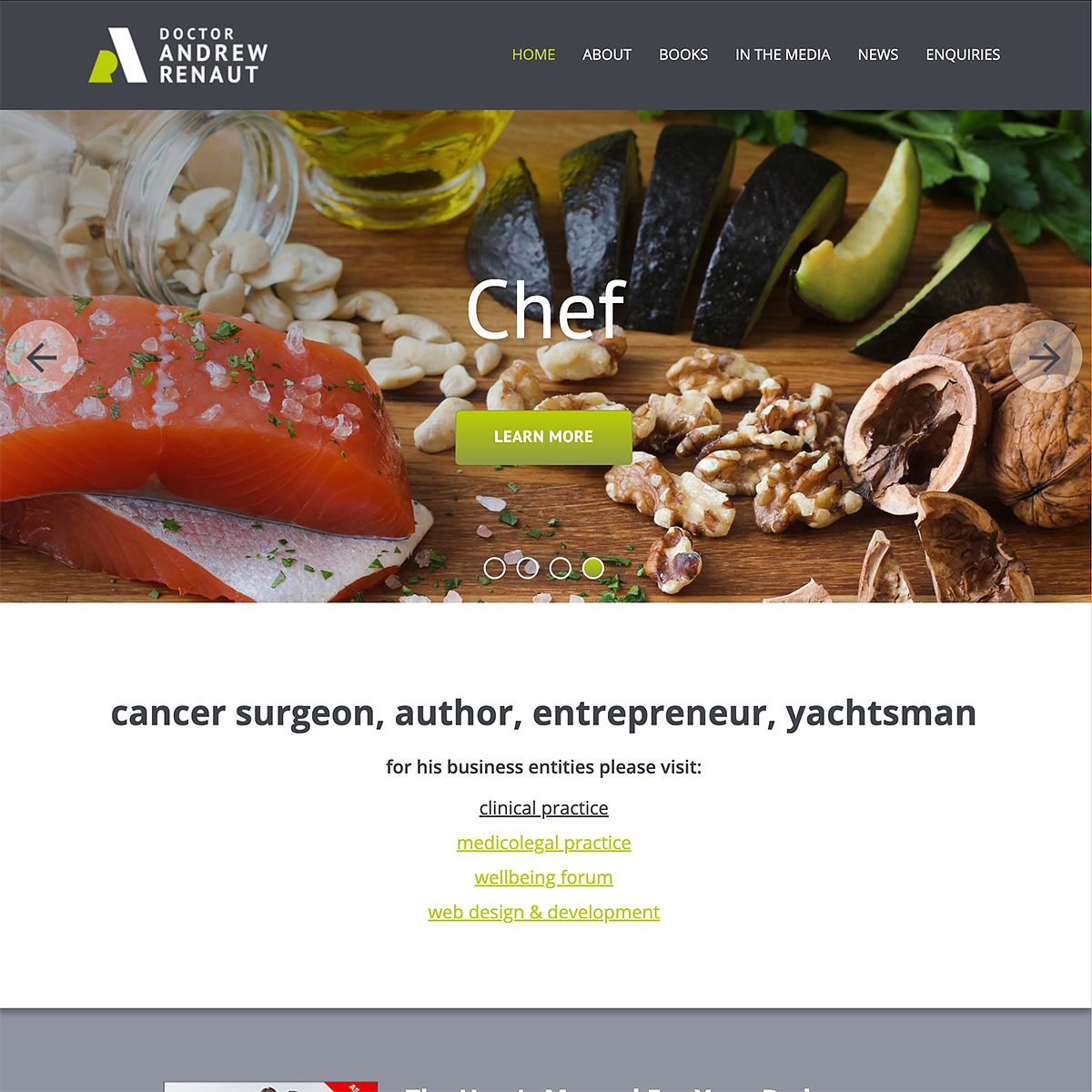 Dr Andrew Renaut - Homepage Banner - Chef