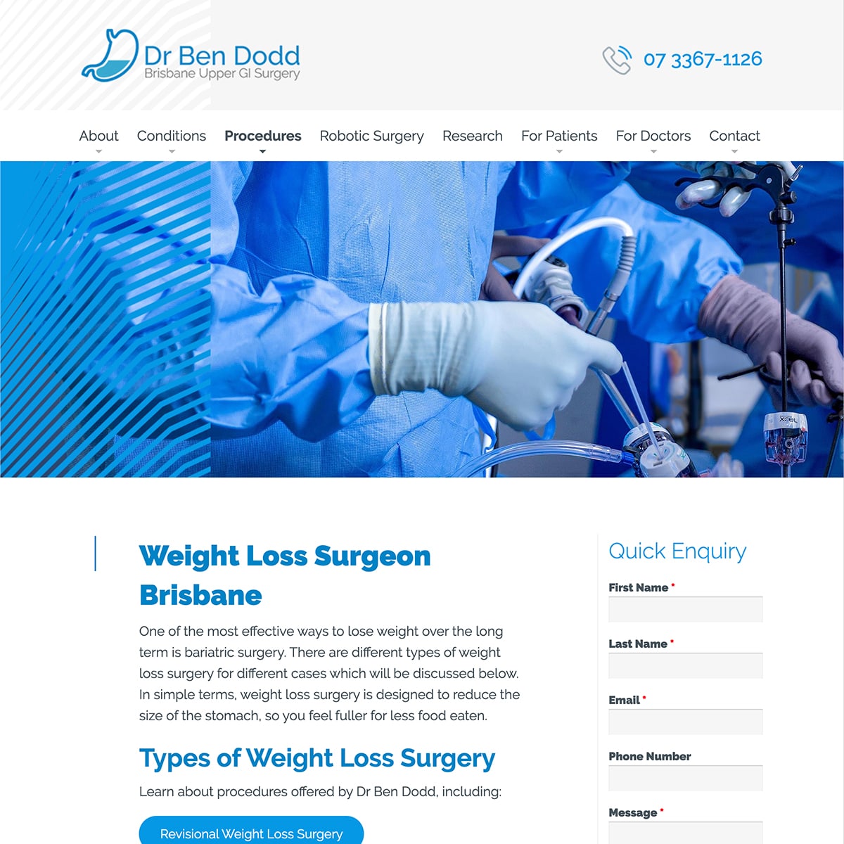 Dr Ben Dodd - Procedures