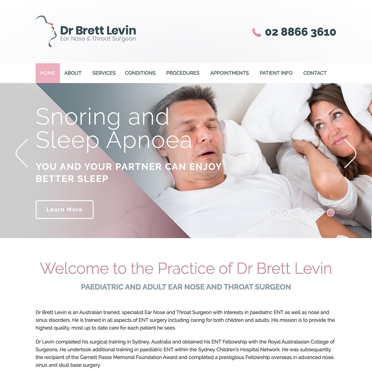 Dr Brett Levin - Homepage Slide 3