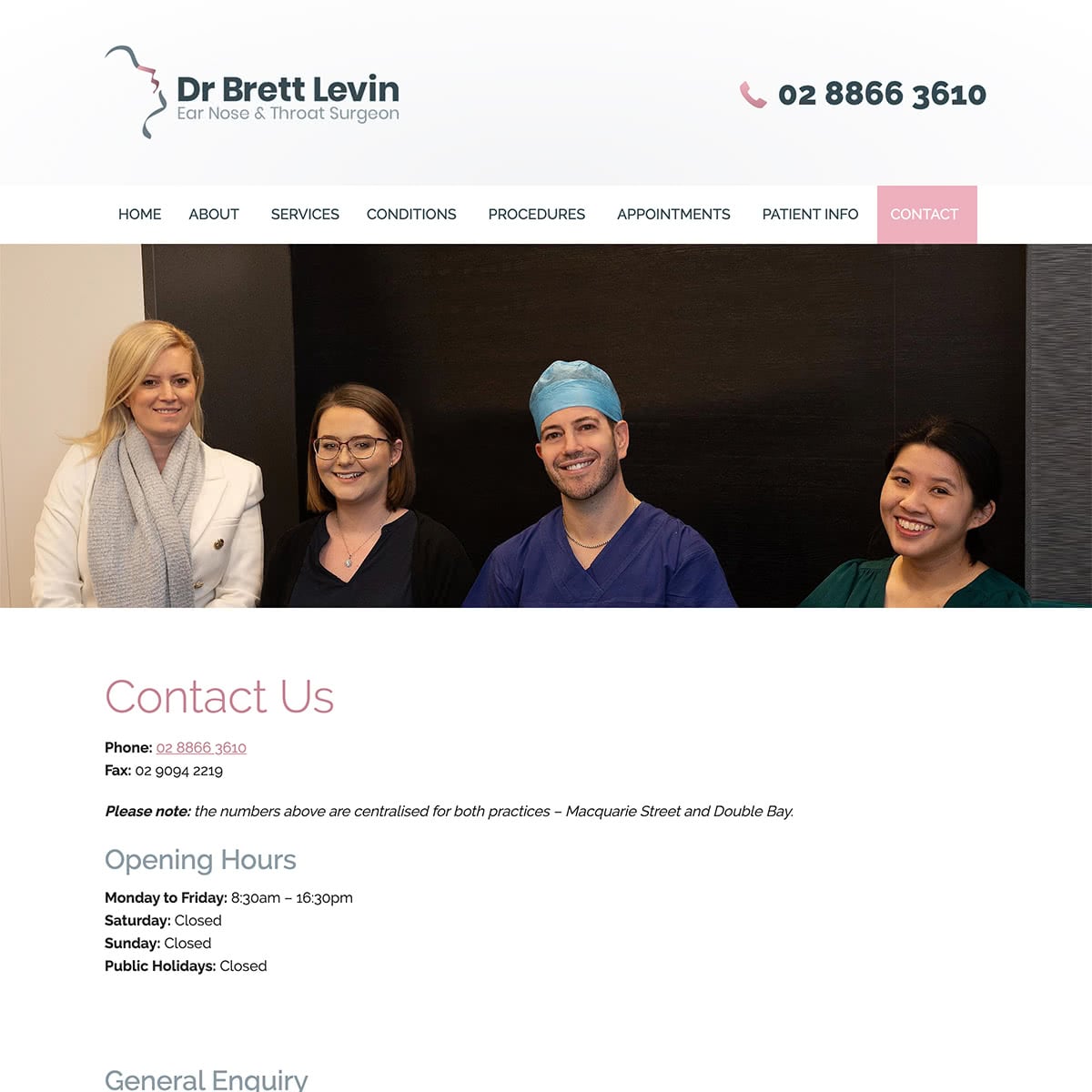 Dr Brett Levin - Contact Us