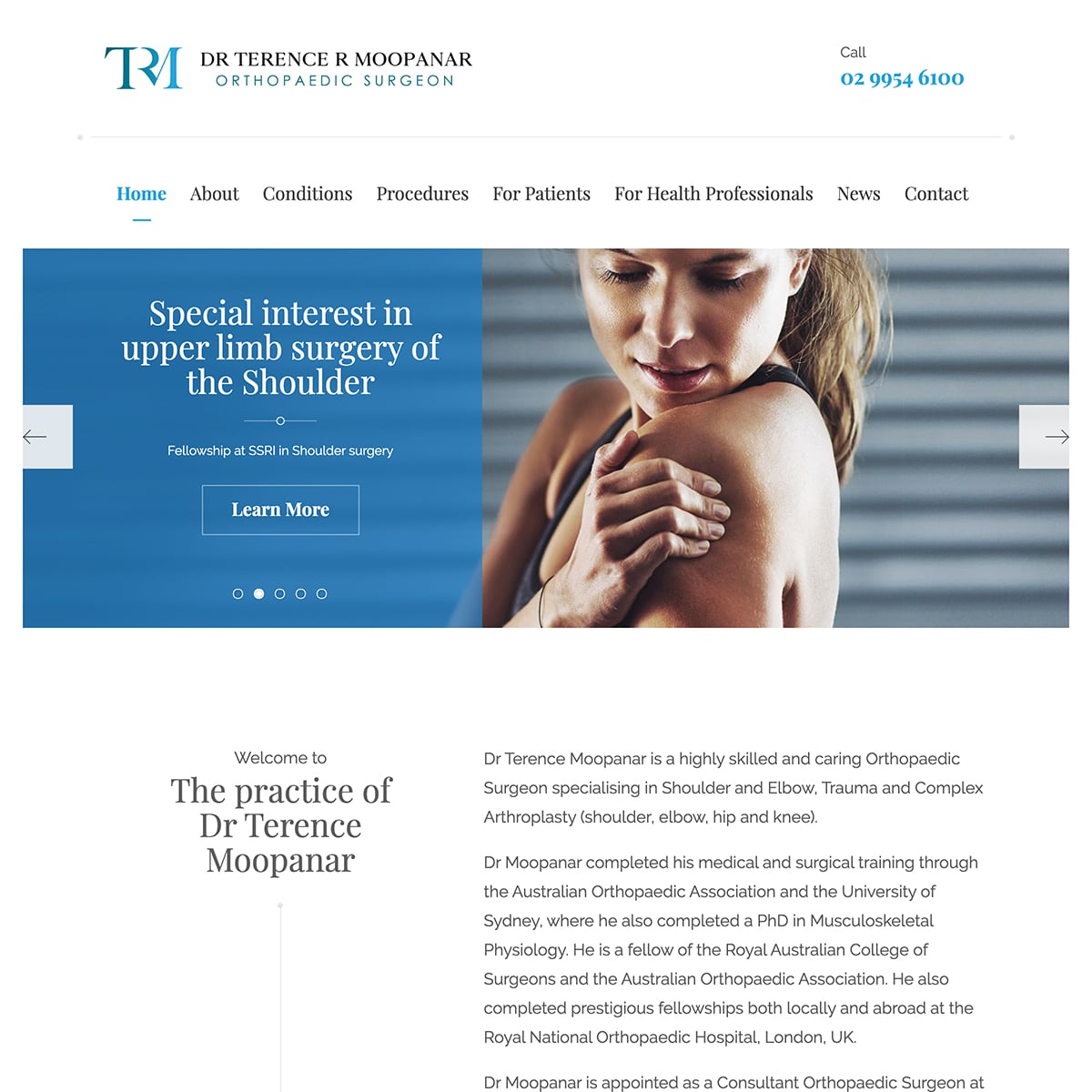 Dr Terence Moopanar - Homepage Banners