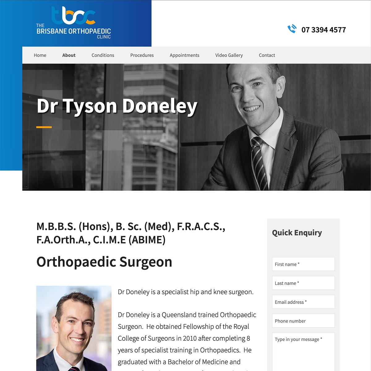 Dr Tyson Doneley - Bio Page