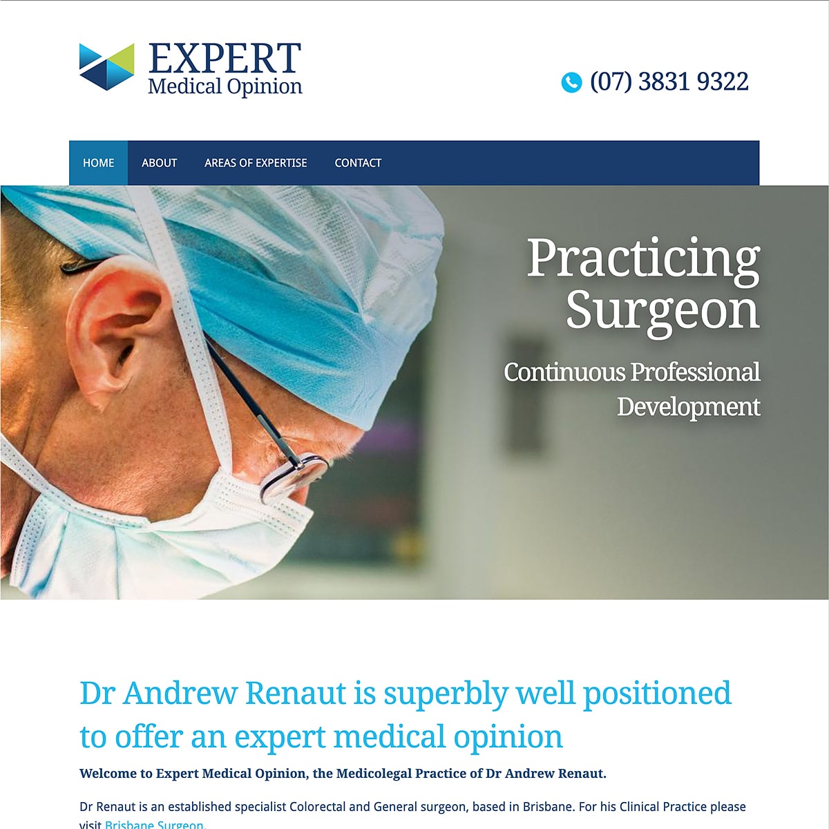 Expert Medical Opinion - Homepage Banner - Practicing Surgeon