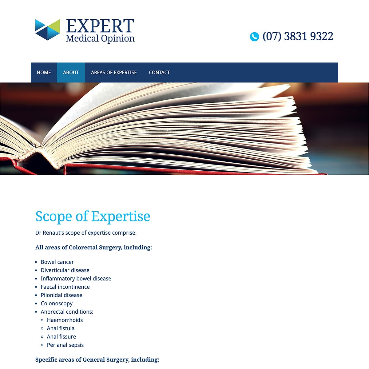 Expert Medical Opinion - Scope of Expertise