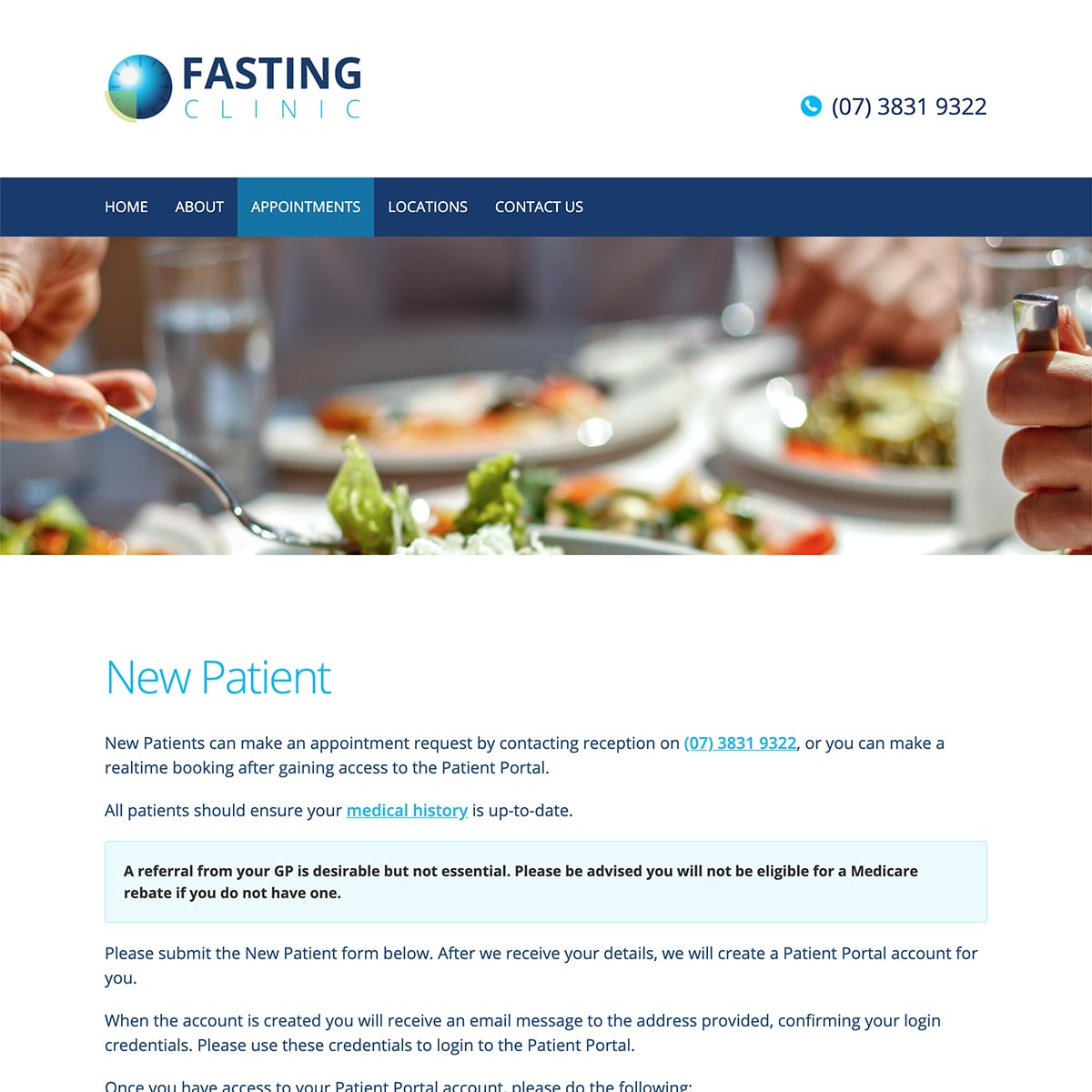 Fasting Clinic - Appointments