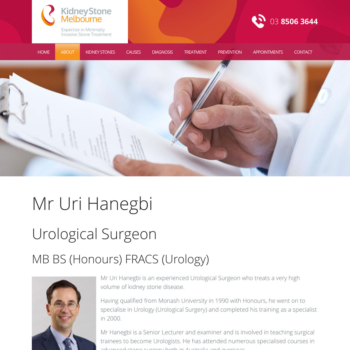 Kidney Stone Melbourne - Mr Uri Hanegbi