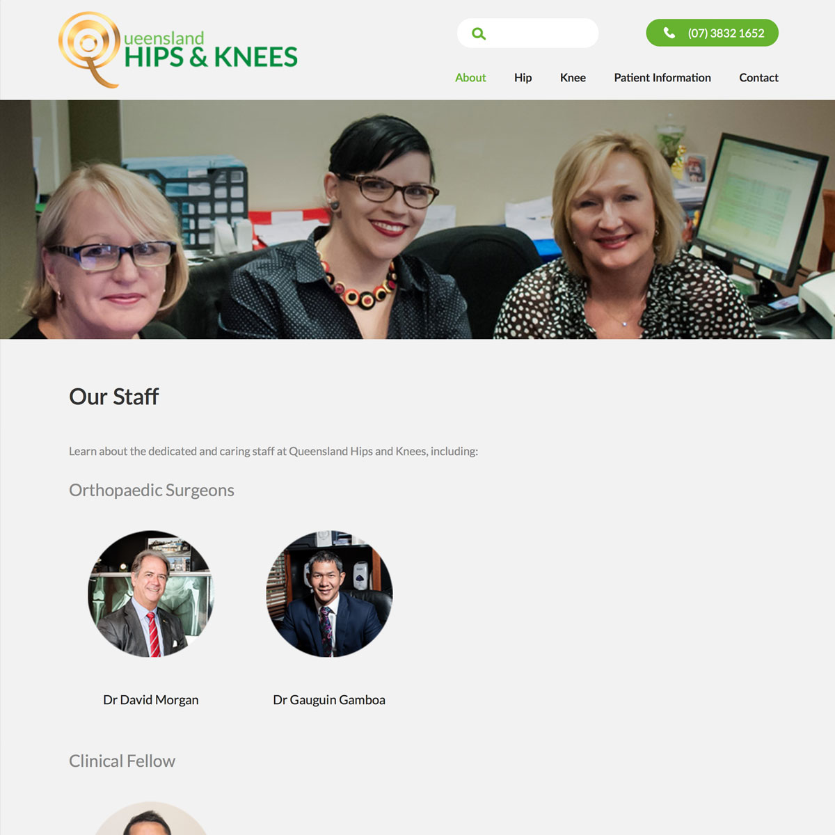 Queensland Hips and Knees - Our Staff