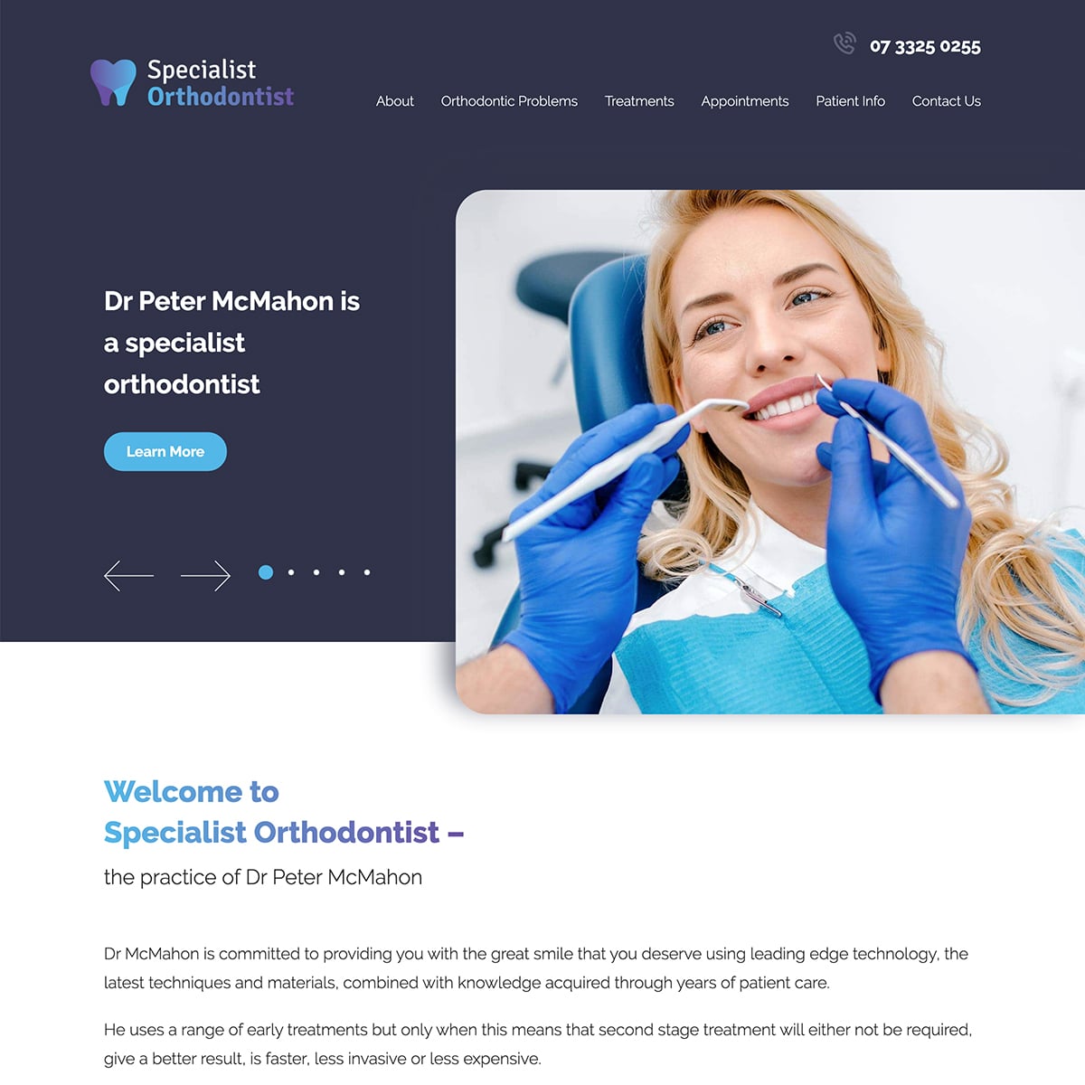 Specialist Orthodontist - Homepage Banner