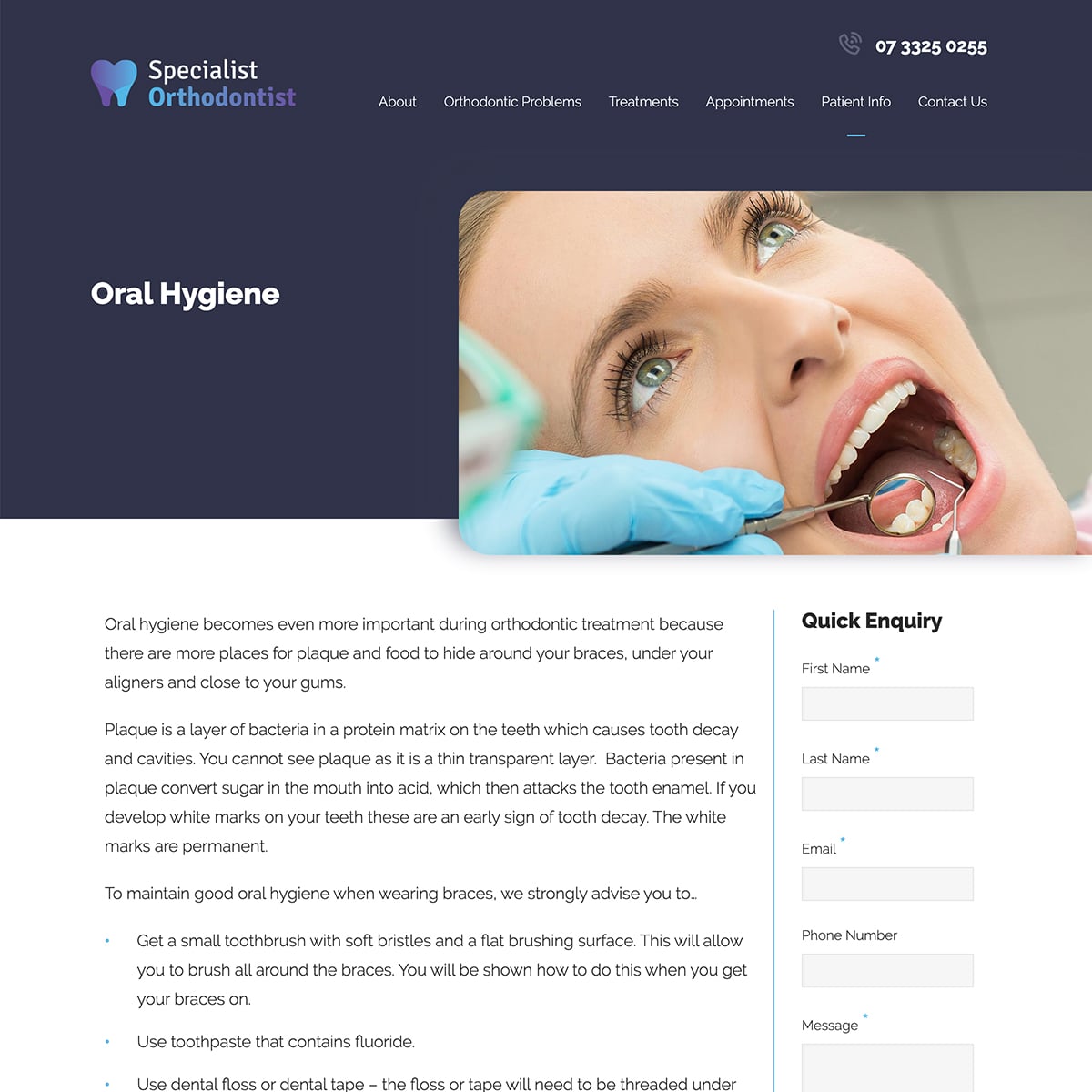 Specialist Orthodontist - Patient Info