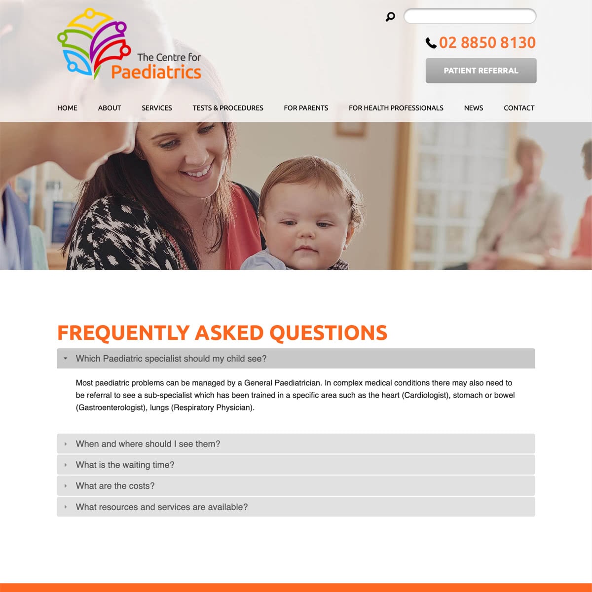 The Centre for Paediatrics - Frequently Asked Questions